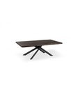 Tavolo allungabile in frassino grigio e metallo, 160-240 x 90 x 76 cm
