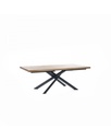 Tavolo allungabile in rovere impiallacciato e gambe in metallo, 200-300 x 100 cm