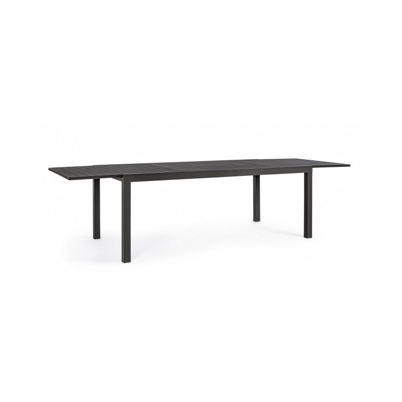Tavolo da esterno allungabile in alluminio antracite HILDE 200-300x100xh75 cm