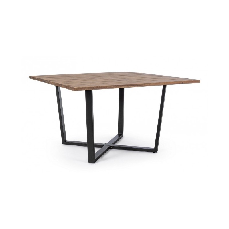 Tavolo Helsinki Antracite-Naturale 130x130 cm