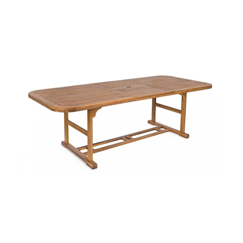 Tavolo per esterno allungabile in legno 180/240x100x74cm