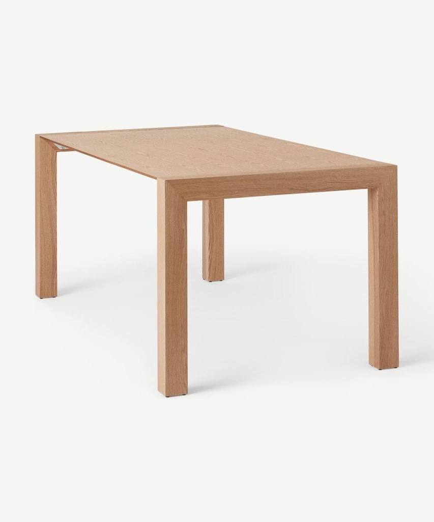 Tavolo allungabile elegante in MDF con finitura in noce, dimensioni 90x174/264x76