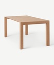Tavolo allungabile elegante in MDF con finitura in noce, dimensioni 90x174/264x76