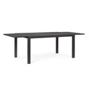 Tavolo allungabile antracite in alluminio stile classico cm 160-240x90
