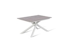 Tavolo allungabile in antracite e bianco, 90 cm x 140-190 cm x 76 cm, con piano in melaminico e gambe in metallo