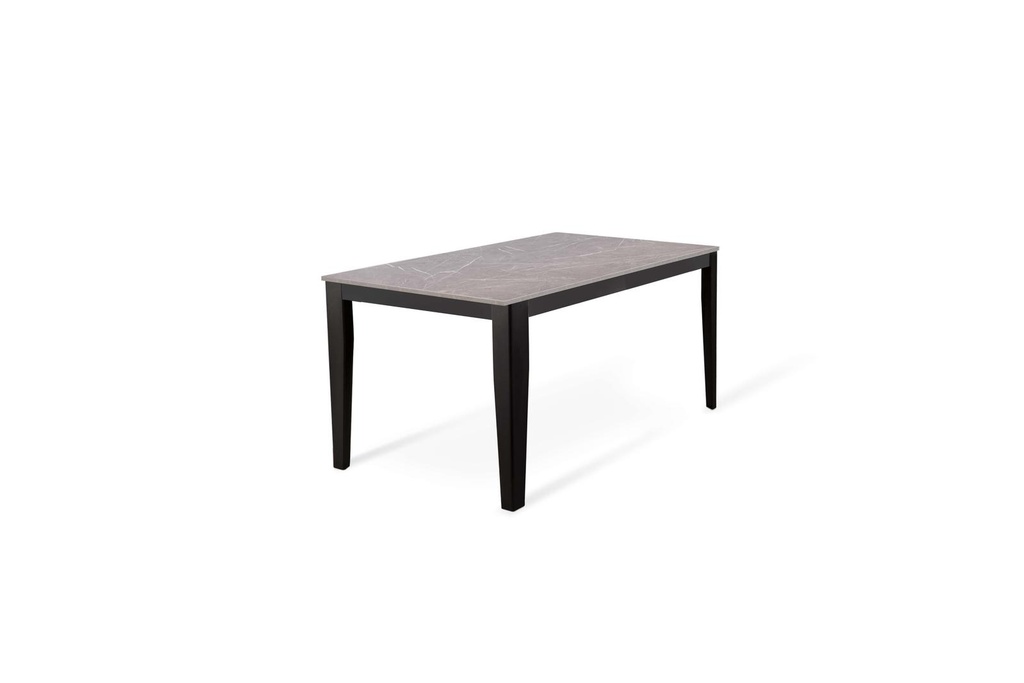 Tavolo allungabile in melaminico e metallo, antracite-nero, 90x156-316x76 cm