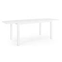 Tavolo allungabile bianco in alluminio stile classico cm 140-210x77