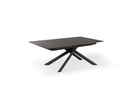 Tavolo allungabile con top in ruggine e gambe nere, 170/270x90x76h cm, materiale top: HPL, gambe: alluminio