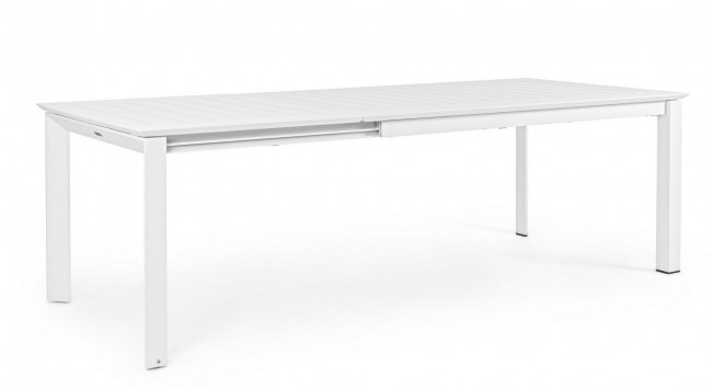 Tavolo Allungabile Giardino Konnor Bianco - Dimensioni: 160-240 cm x 100 cm x 76 cm
