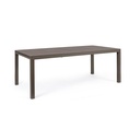Tavolo allungabile per arredo giardino in alluminio marrone Hide 200/300 x 100 cm