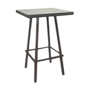 Tavolo Bar Polyrattan Adila Quadrato Noce 70x70x107h cm