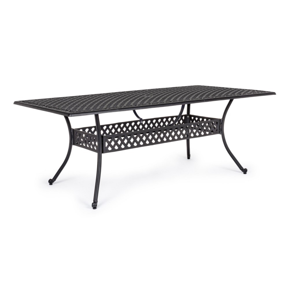 Tavolo da esterno rettangolare antracite 107 x 213 cm