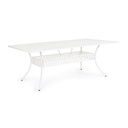 Tavolo da esterno rettangolare bianco 107x213 cm