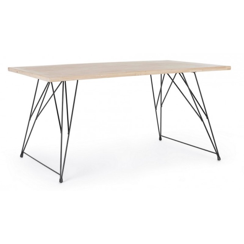 Tavolo design industriale in legno 160x90x h76 cm