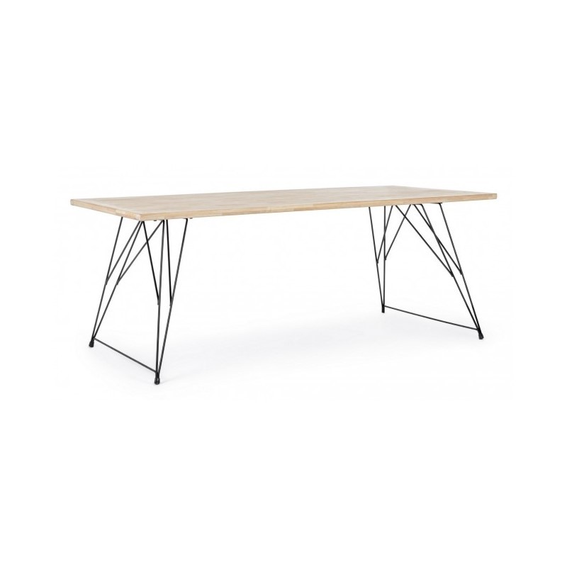 Tavolo design industriale in legno 200x90x h76 cm