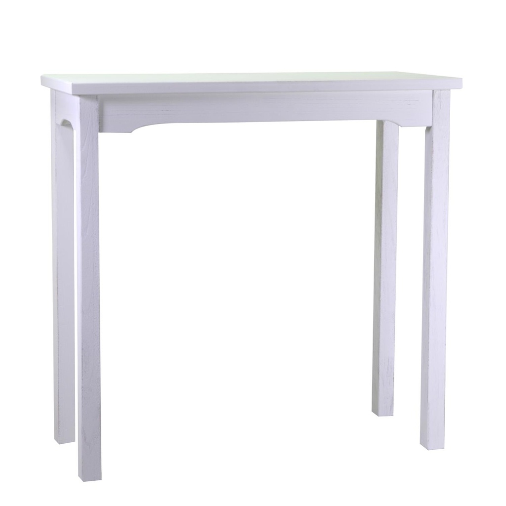Tavolo esposizione rettangolare in legno bianco Nantes - 114x46x80 cm