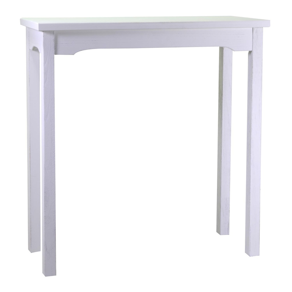 Tavolo esposizione in legno bianco rettangolare - Misure: 114x46x120 cm