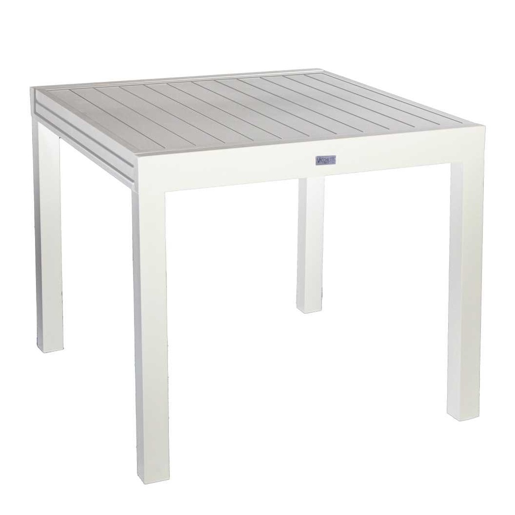 Tavolo alluminio Sullivan allungabile bianco - Misure: 90x73x90 cm