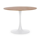 Tavolo in legno e alluminio stile naturale Ø100a - 75h