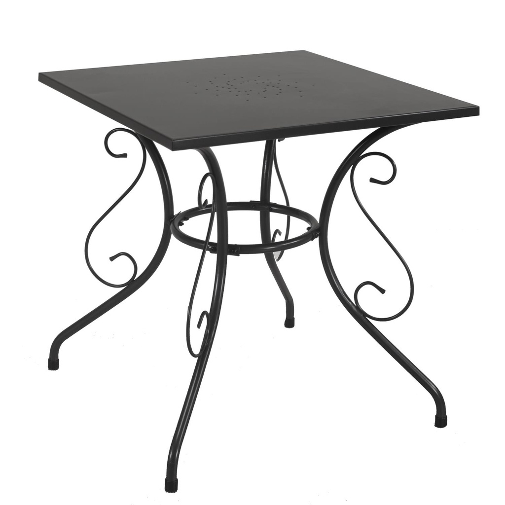 Tavolo metallo Old antracite scuro - 70x70x72 cm