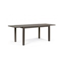 Tavolo per esterno allungabile in alluminio caffè 140/210x77x75 cm
