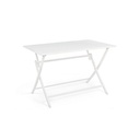 Tavolo da esterno in alluminio bianco ELIN 110x70x71 cm