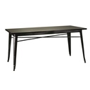 Tavolo Moderno Marrone in Ferro cm 80 x 160 x h 76