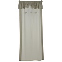 Tenda in tessuto con cuore semplice e mantovana cm140x300