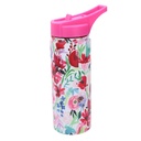 Termos in acciaio rosa tondo con fiori, capacità 0,5L, dimensioni cm5,5x11h23