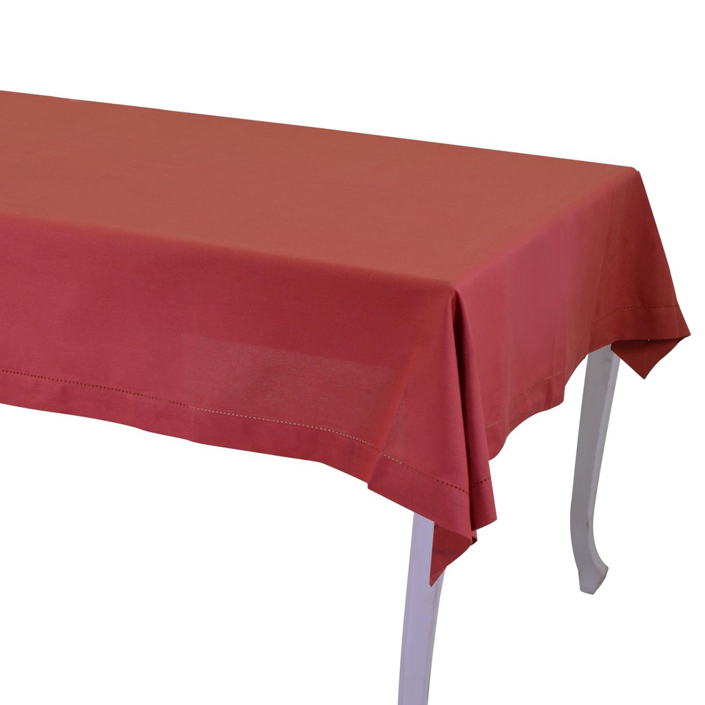 Tovaglia rosso mattone rettangolare 140x240 cm