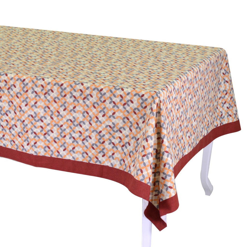 Tovaglia rettangolare bordeaux cm140x240 con bordo cm5