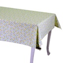 Tovaglia rettangolare verde chiaro hem cm140x240