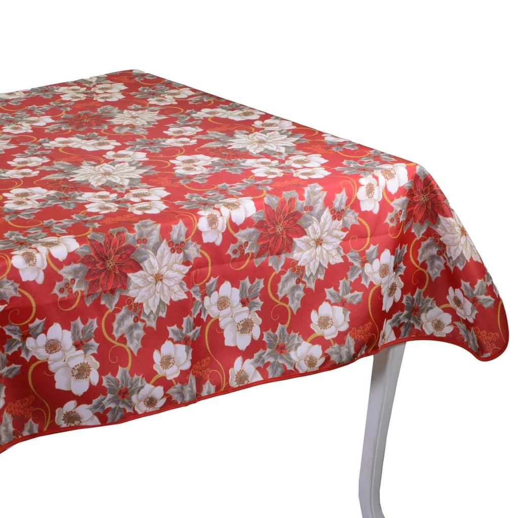 Tovaglia in poliestere rosso 140x320 cm