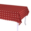 Tovaglia a pois bordeaux rettangolare 140x240 cm