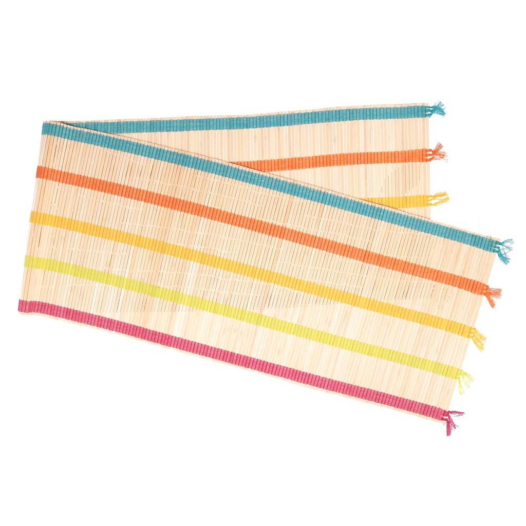 Tovaglia Runner Multicolor in Bambu' Rettangolare 33x150 cm