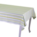 Tovaglia verde tinto a righe in filo cm140x180