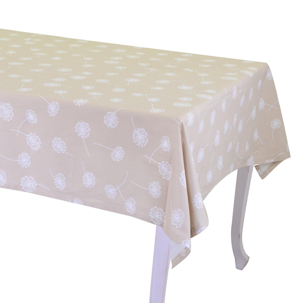 Tovaglia in tessuto beige rettangolare 140x180 cm