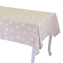 Tovaglia in tessuto beige rettangolare 140x180 cm