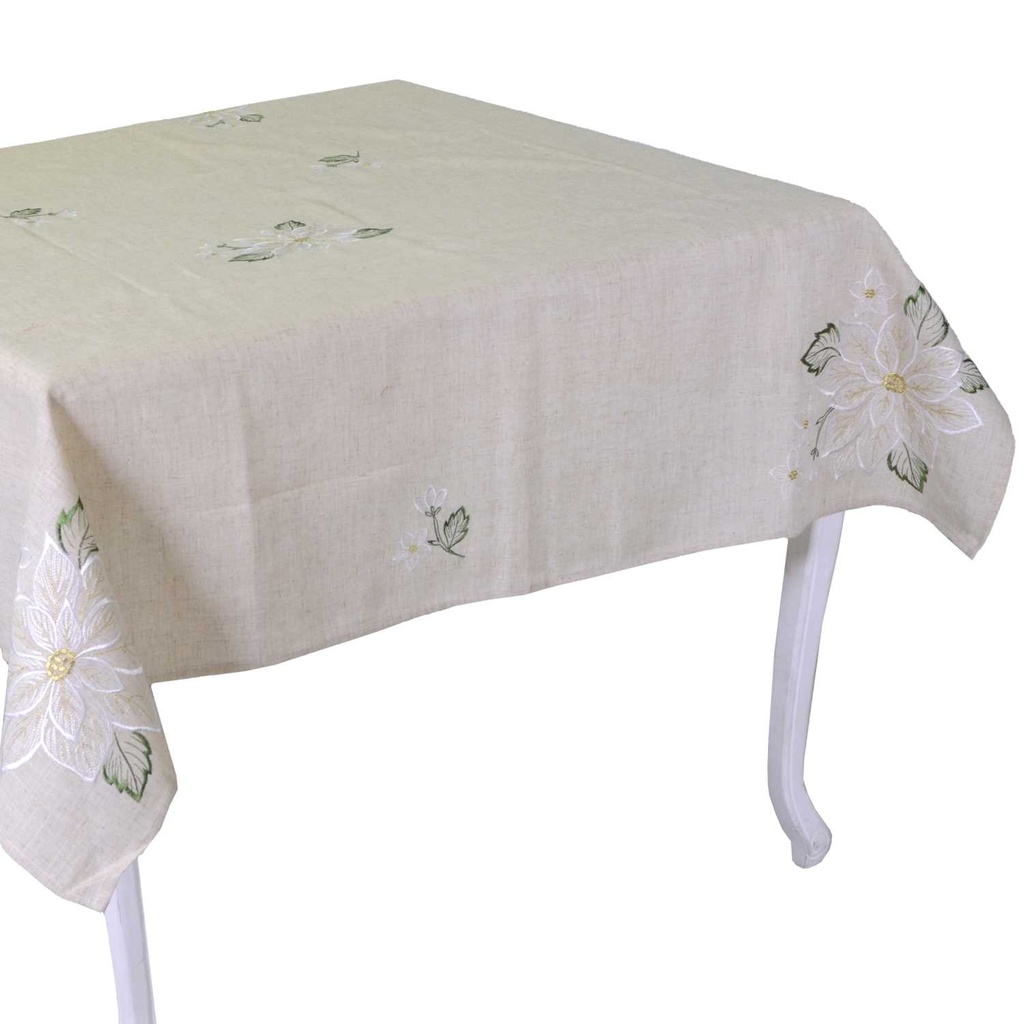 Tovaglia in tessuto stile 10 beige 140x240 cm