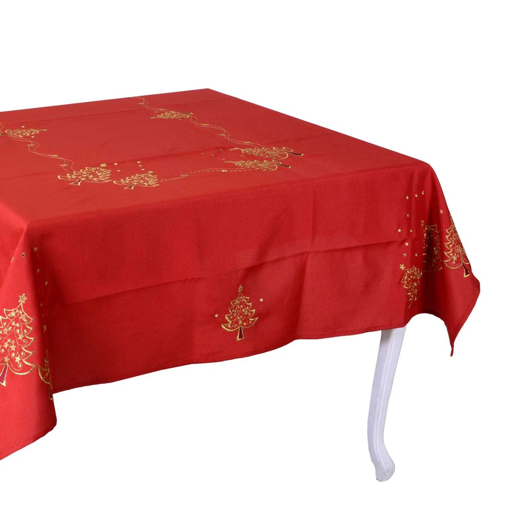Tovaglia in tessuto stile 15 rosso 140x240 cm