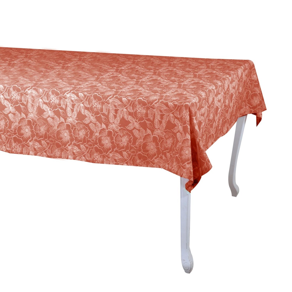 Tovaglia in tessuto wild rose rosso mattone cm140x180