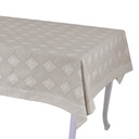 Tovaglia in broccato beige rettangolare cm140x240