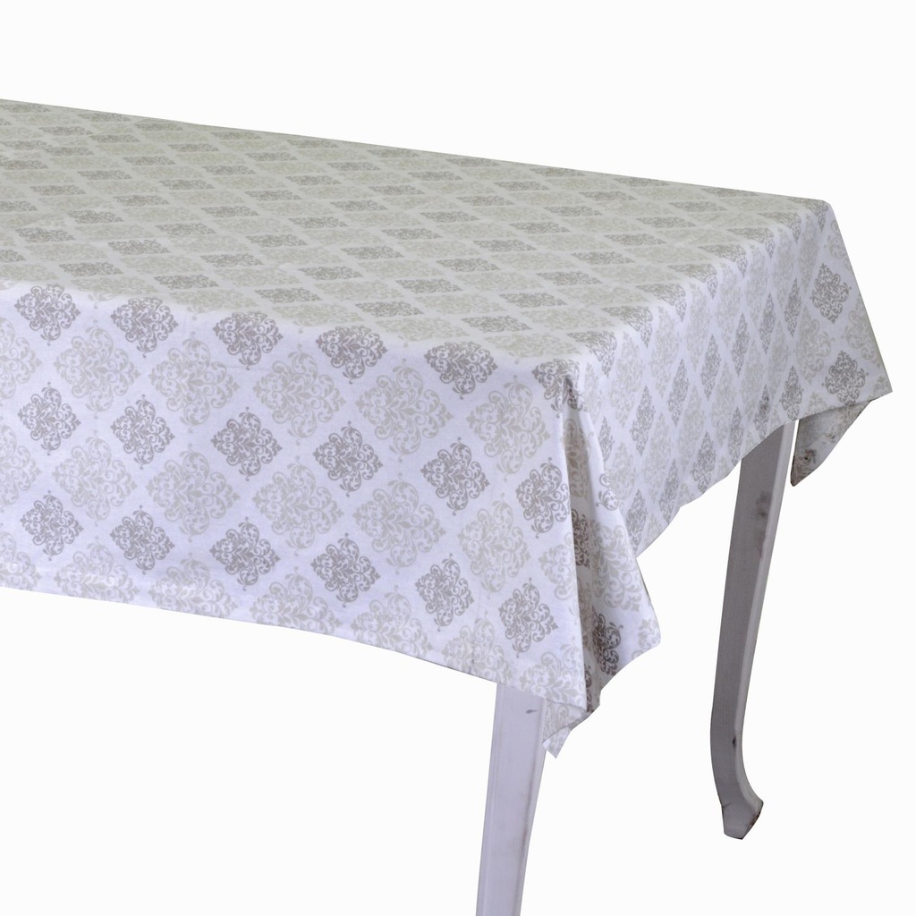 Tovaglia in broccato bianco rettangolare 140x240 cm