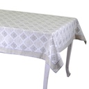 Tovaglia bianca rettangolare cm140x240 in broccato di Venezia