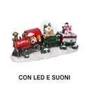 Trenino in resina con luci a led e musica cm34x11,5h18,5