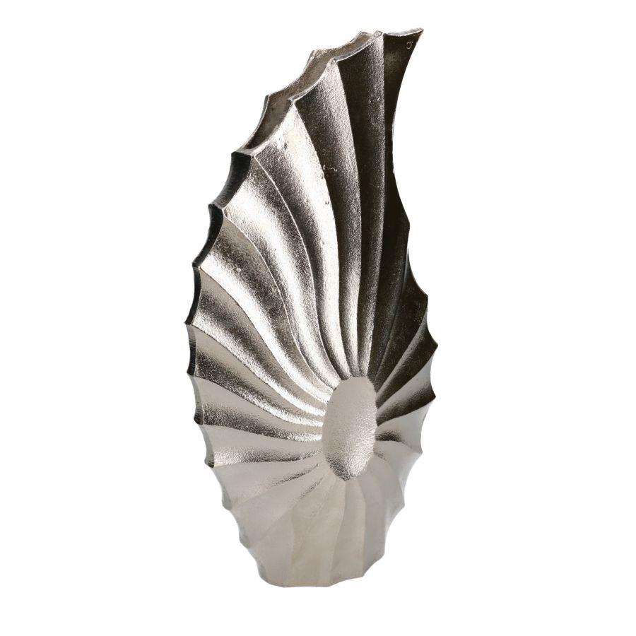 Vaso in metallo argento 23x9x42,5 cm