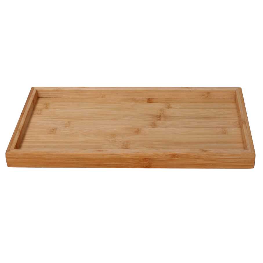 Vassoio rettangolare in bambù naturale 40x25x2,5 cm