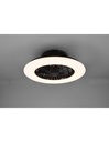 Ventilatore Lampadario Led Dimmerabile Nero 50x50 cm