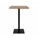 Tavolo alto Quadrato 105 cm piano rovere e base nera  Quantità  cm 70x70xh.105