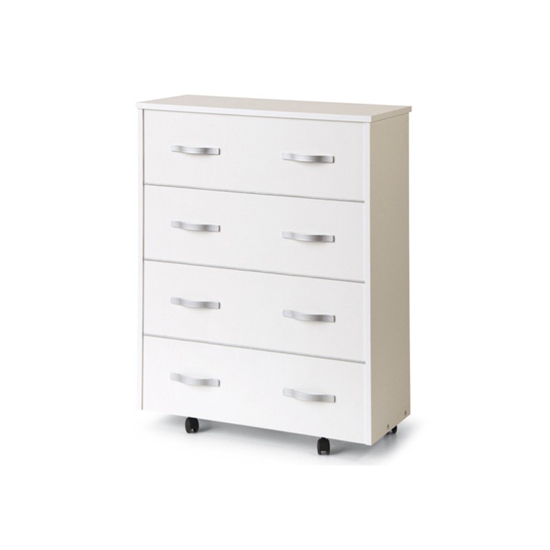 Mobile giroletto Bianco in legno nobilitato con rete a doghe 85x36xH.100 cm